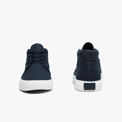 Shop Lacoste Men's Gripshot Canvas And Leather Chukkas - 10.5 In Grey