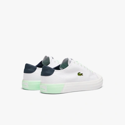 Shop Lacoste Men's Gripshot Canvas And Leather Sneakers - 11.5 In White