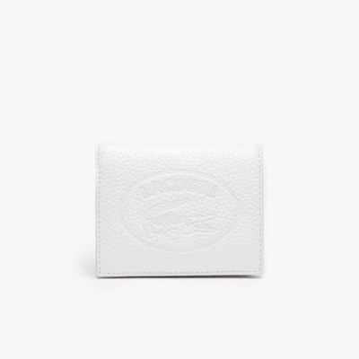 Shop Lacoste Women's Croco Crew Grained Leather Snap Wallet - One Size In Pink