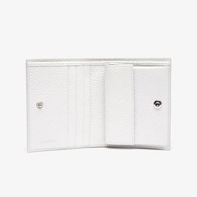 Shop Lacoste Women's Croco Crew Grained Leather Snap Wallet - One Size In Pink
