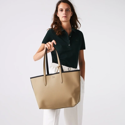 Shop Lacoste Women's Anna Reversible Two-tone Tote - One Size In Black