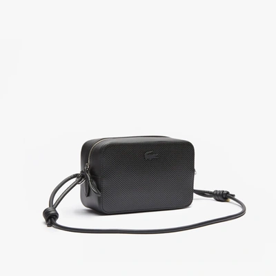 Shop Lacoste Women's Chantaco Matte Piquã© Leather Shoulder Bag - One Size In Grey