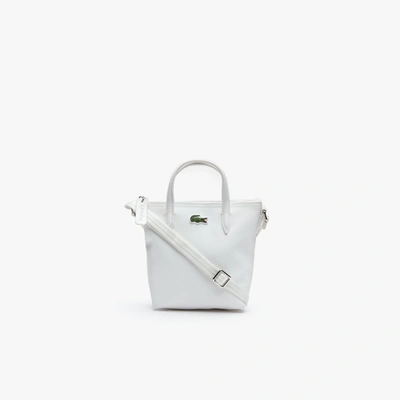 Lacoste Women's L.12.12 Concept Petit Piqué Coated Canvas Mini Zip Tote Bag - One Size In Blue