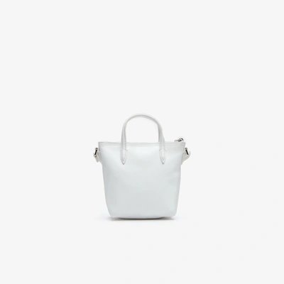 Lacoste Women's L.12.12 Concept Petit Piqué Coated Canvas Mini Zip Tote Bag - One Size In Blue