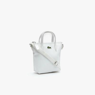 Lacoste Women's L.12.12 Concept Petit Piqué Coated Canvas Mini Zip Tote Bag - One Size In Blue