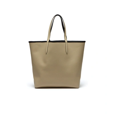 Shop Lacoste Women's Anna Large Reversible Tote Bag - One Size In Beige