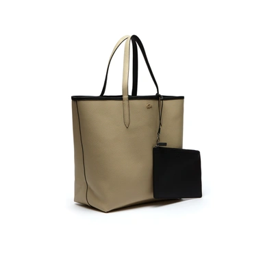 Shop Lacoste Women's Anna Large Reversible Tote Bag - One Size In Beige