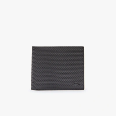 Shop Lacoste Men's Chantaco Piqué Leather 8 Card Wallet - One Size In Black