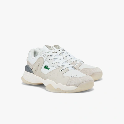 Shop Lacoste Women's T-point Nubuck Leather Sneakers - 7 In White