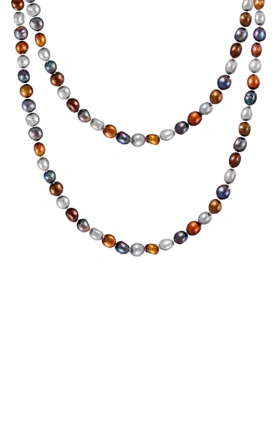 Splendid Pearls Multicolor Dyed Freshwater Pearl Endless Necklace In Dyed Multi