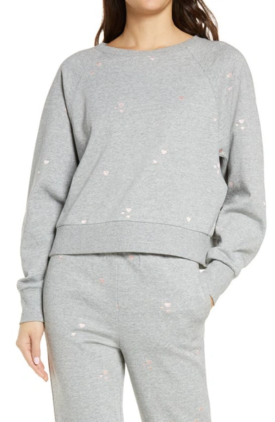 Shop Honeydew Intimates Over The Moon Sweatshirt In Heather Grey