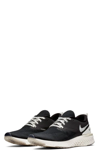 Nike Odyssey React Flyknit 2 Nathan Bell Running Shoe In Black/ Sail/ Black  | ModeSens