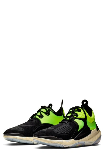 Shop Nike Joyride Cc3 Setter Mid-top Sneaker In Black/ Black-volt-oatmeal