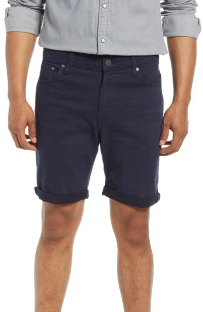 Shop Jack & Jones Rick Icon Stretch Denim Shorts In Navy Blazer