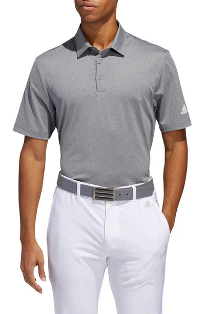Shop Adidas Golf Golf Polo In Grey Three Heather