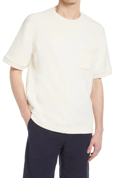 Shop Club Monaco Oversize Short Sleeve Pocket T-shirt In Egret