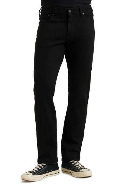 Shop Lucky Brand 363 Advanced Stretch Straight Leg Jeans In Black Rinse