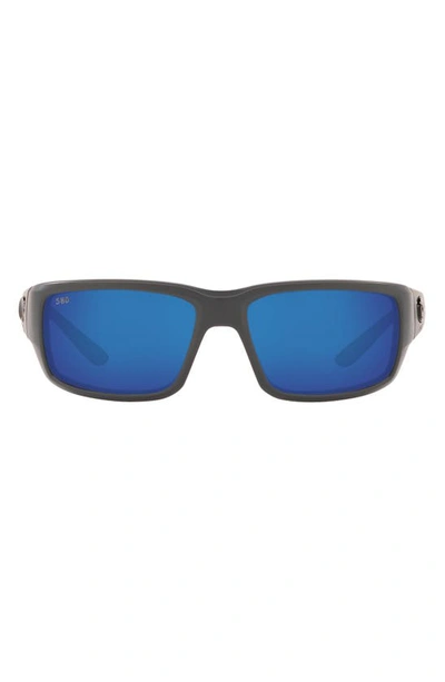 Shop Costa Del Mar 59mm Wraparound Sunglasses In Grey White