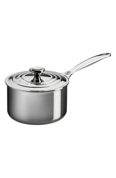 Shop Le Creuset 2-quart Stainless Steel Saucepan With Lid In Stanless Steel