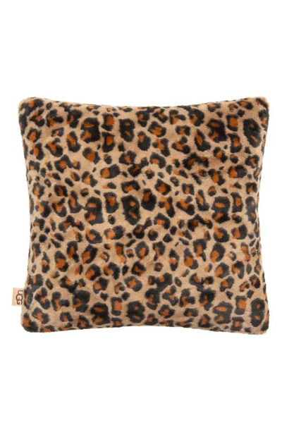 Shop Ugg Juno Faux Fur Accent Pillow In Leopard