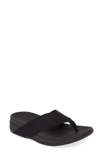 Shop Fitflop ™ Surfa™ Flip Flop In Black Fabric