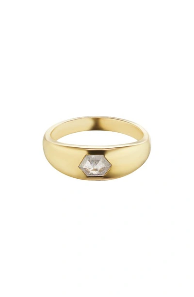 Shop Maniamania Enigma Diamond Band Ring In Yellow Gold/ Diamond