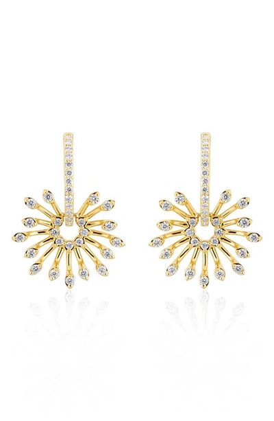 Shop Hueb Luminus Diamond Drop Earrings In Yellow Gold