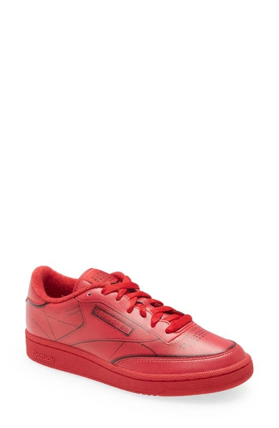 Shop Reebok X Maison Margiela Club C Tromp L'oeil Sneaker In Red