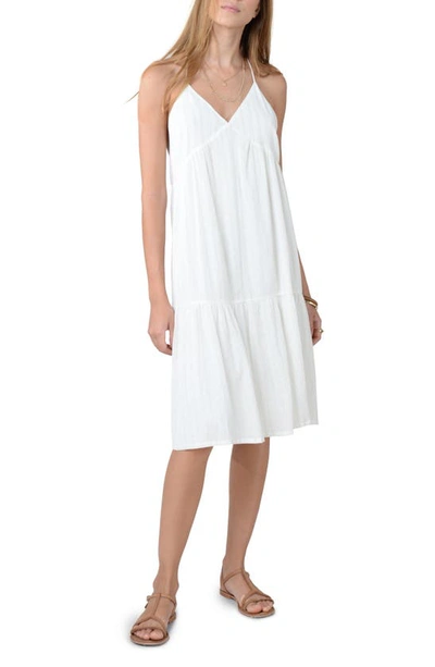 Shop Molly Bracken Tiered Tank Dress In White