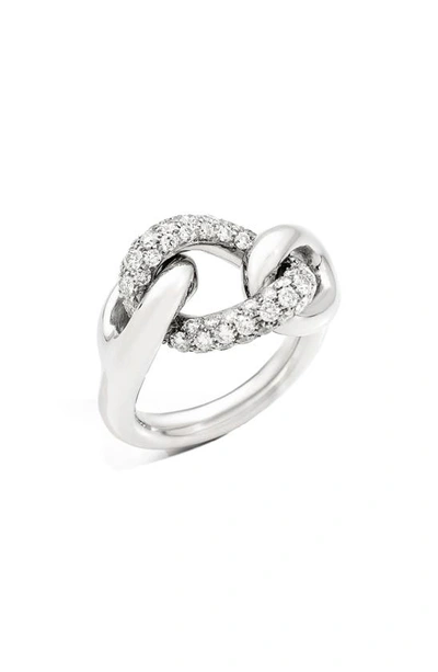 Shop Pomellato Tango Diamond Ring In White Gold