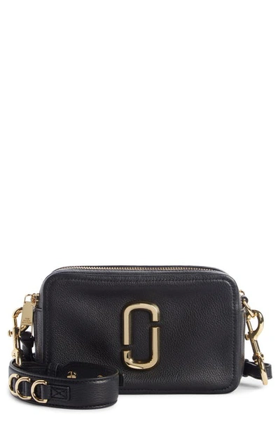 Shop The Marc Jacobs The Softshot 17 Leather Crossbody Bag In Black