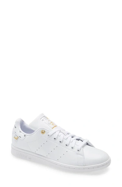 Shop Adidas Originals Primegreen Stan Smith Sneaker In White/ Silver / Gold