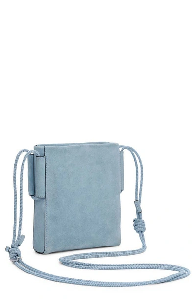 Shop Rag & Bone Leather Passport Bag In Chambray Suede