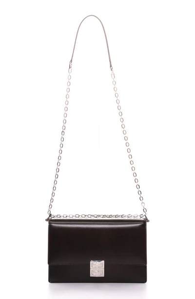 Shop Givenchy 4g Leather Shoulder Bag In Black