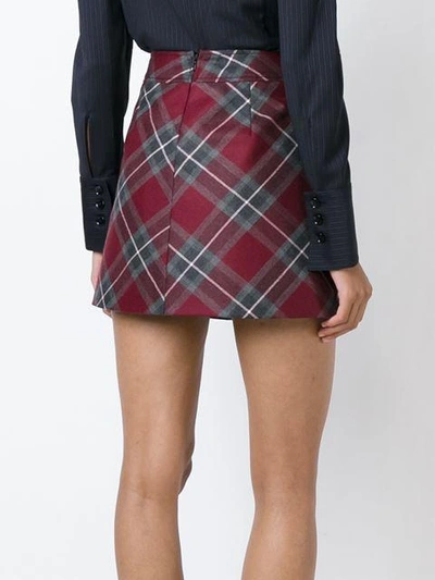 Shop Maison Margiela Tartan Mini Skirt
