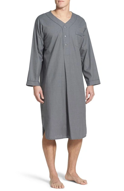 Shop Majestic International Cotton Nightshirt In Charcoal