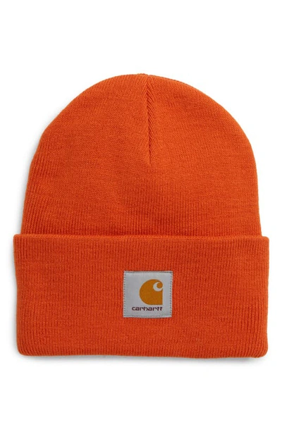 Shop Carhartt Watch Hat In Brick Orange