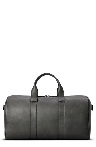 Shop Shinola Guardian Leather Duffle Bag In Asphalt