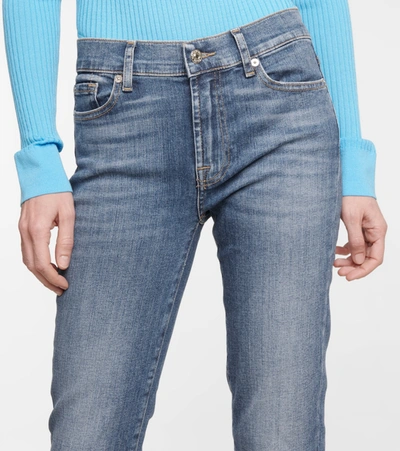 Shop 7 For All Mankind Roxanne High-rise Slim Jeans In Blue