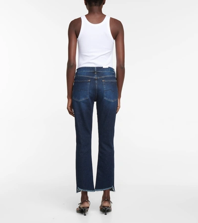 Shop 7 For All Mankind Asher Luxe Mid-rise Jeans In Blue