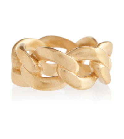 Shop Maison Margiela Chain Sterling Silver Ring In Gold