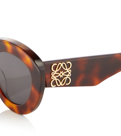 Shop Loewe Anagram Cat-eye Sunglasses In Shiny Havana/smoke