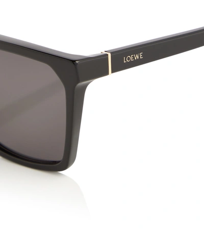 Shop Loewe Mask Flat-brow Acetate Sunglasses In Black