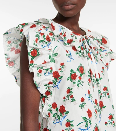 Shop See By Chloé Floral Cotton Blouse In White