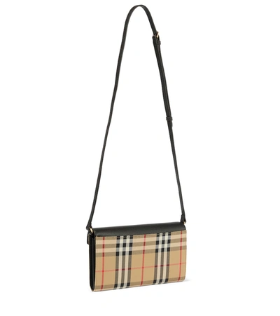 Shop Burberry Vintage Check Shoulder Bag In Beige