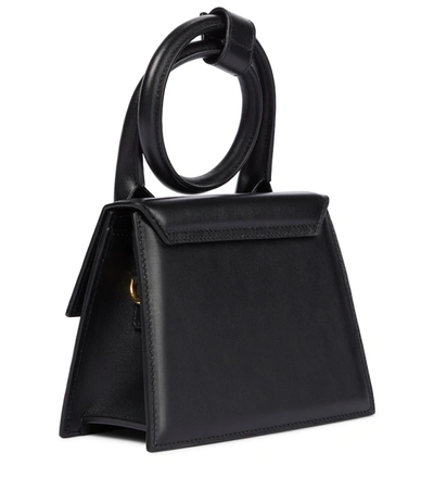 Shop Jacquemus Le Chiquito Noeud Leather Tote Bag In Black