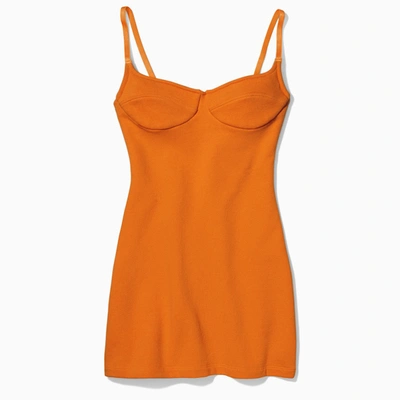 Heron Preston For Calvin Klein Orange Mini Corset Dress | ModeSens