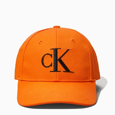 Shop Heron Preston For Calvin Klein Orange Baseball Cap