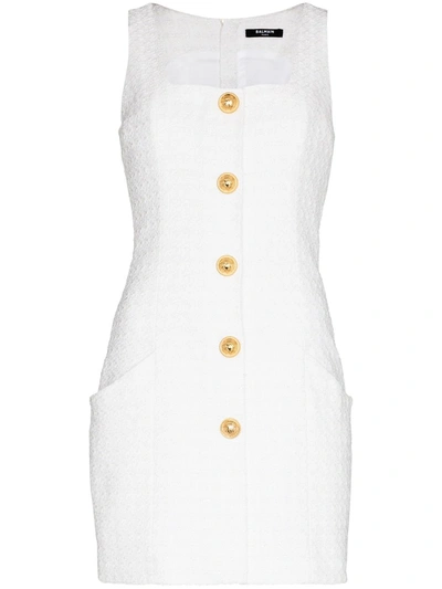 Balmain white store tweed dress