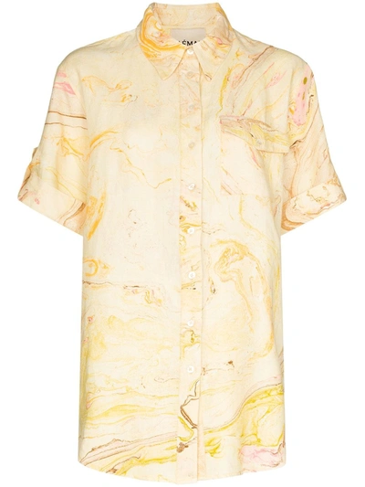 Shop Alemais Cosmos Print Short-sleeve Shirt In Gelb